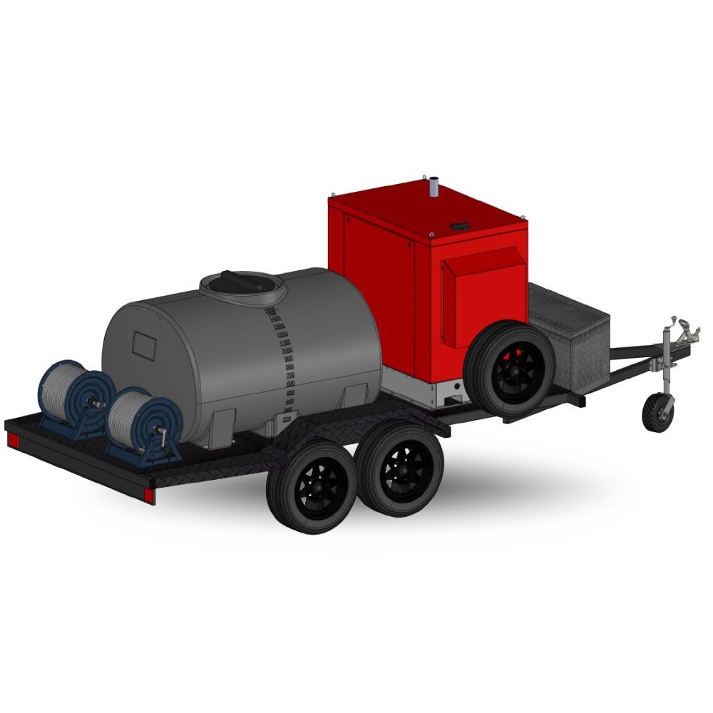 Senator Silent 275-20 Premium Trailer : Diesel Cold Water Pressure Washer