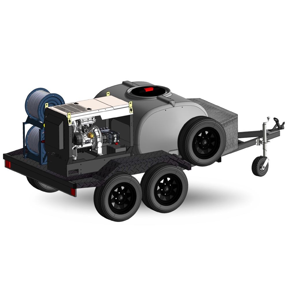 Senator G2D 350-23 Premium Trailer : Diesel Cold Water Pressure Washer